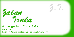 zalan trnka business card